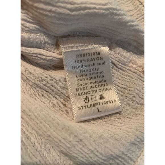 Large BOHO Sleeveless Blouse-Paper Crane-Wht/Orng Embroidered Tank EUC - Picture 5 of 6